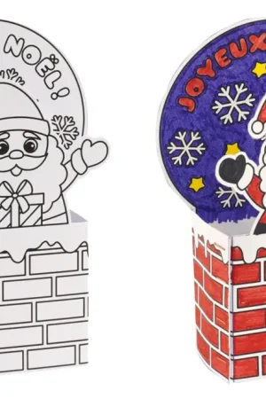 Offre Exclusive Cheminées de Noël à colorier + bougies - 4 pièces