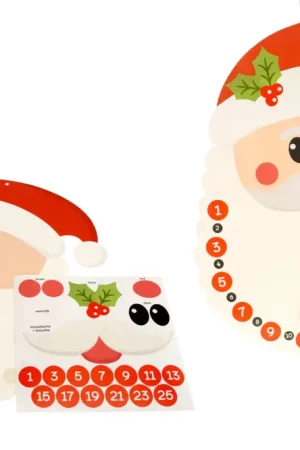 Calendrier de l'Avent Père Noël en carte forte Vente Directe