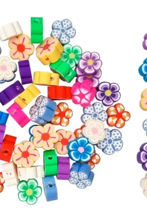 Prix Cassé Perles fantaisie fleurs - 60 pcs
