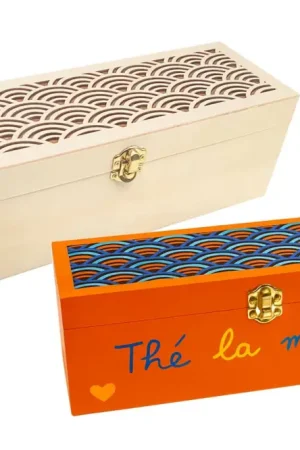 Boite à thé avec couvercle ajouré Prix Promo